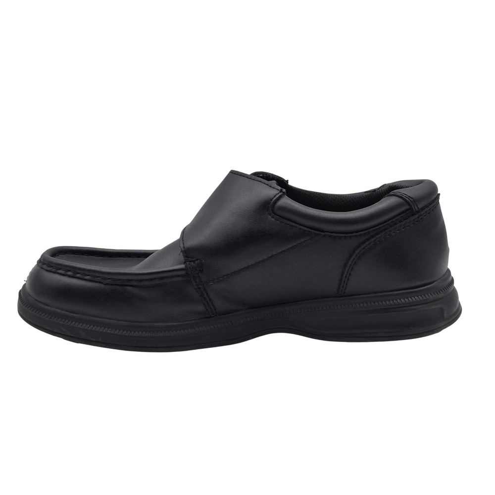 Earth Spirit Shoes Mens Size 10W Black Leather Hook & Loop Layton MNES41ER014